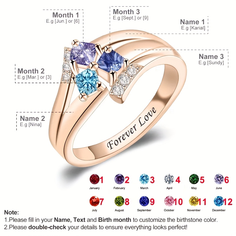 Custom Classic Women's Ring with Copper Inlay and Zirconia